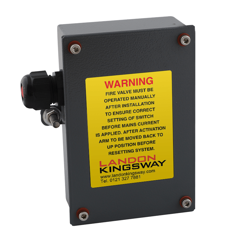 Free Fall Fire Valve Tilt Switch - Mercury Free Landon Kingsway Handwheel Fire valve to BS799