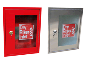 Dry Riser Inlet Vertical Architrave and Door Landon Kingsway Surface Mounted Dry Riser Outlet cabinet