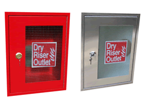 Dry Riser Outlet Architrave and Door Landon Kingsway Surface Mounted Dry Riser Outlet cabinet