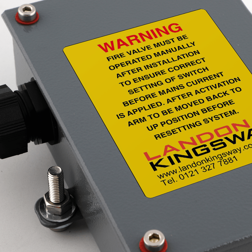 Free Fall Fire Valve Tilt Switch - Mercury Free Landon Kingsway Handwheel Fire valve to BS799