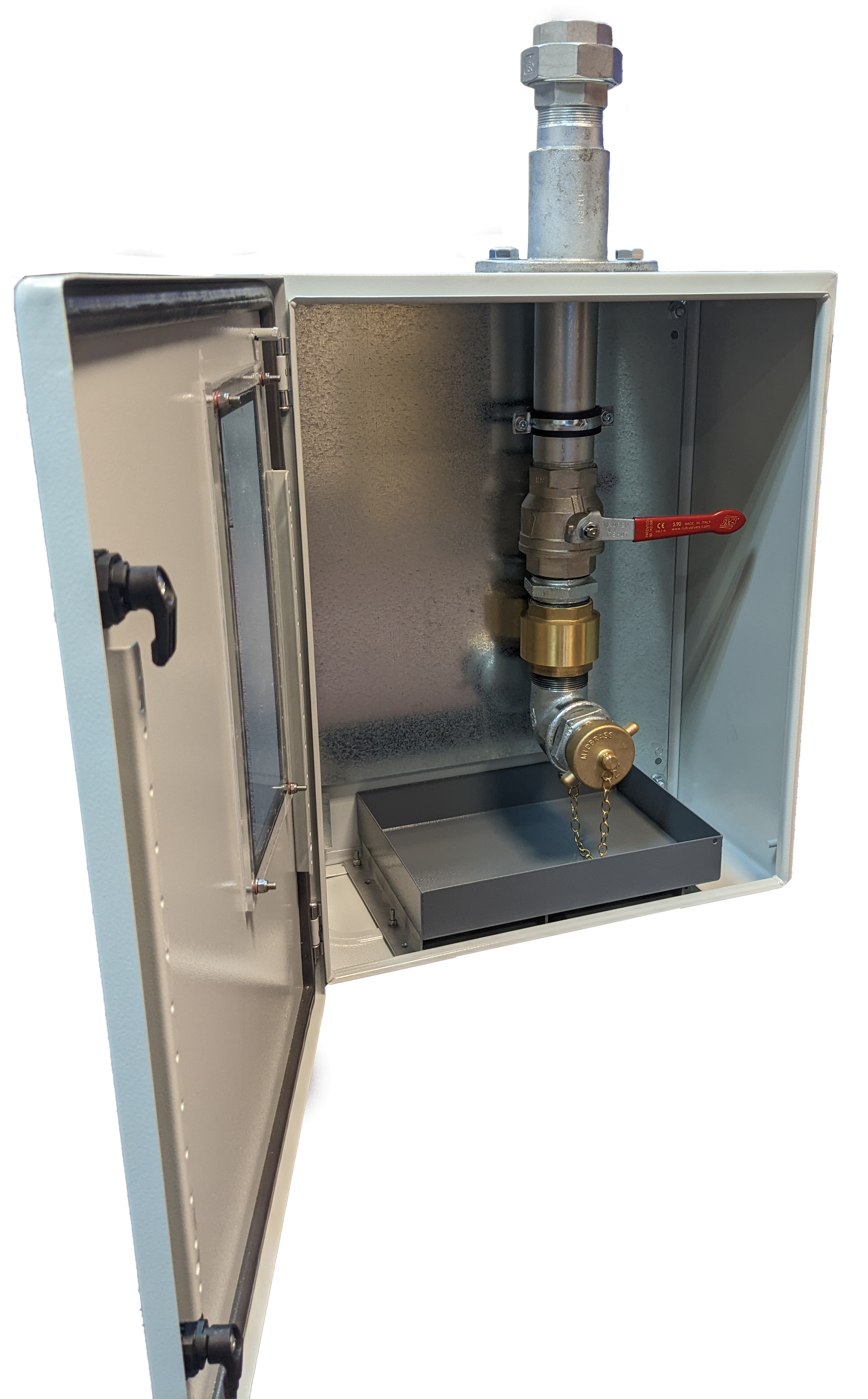 Bespoke Fill and Polishing Cabinets Landon Kingsway Stainless Steel Free Fall Fire Valve
