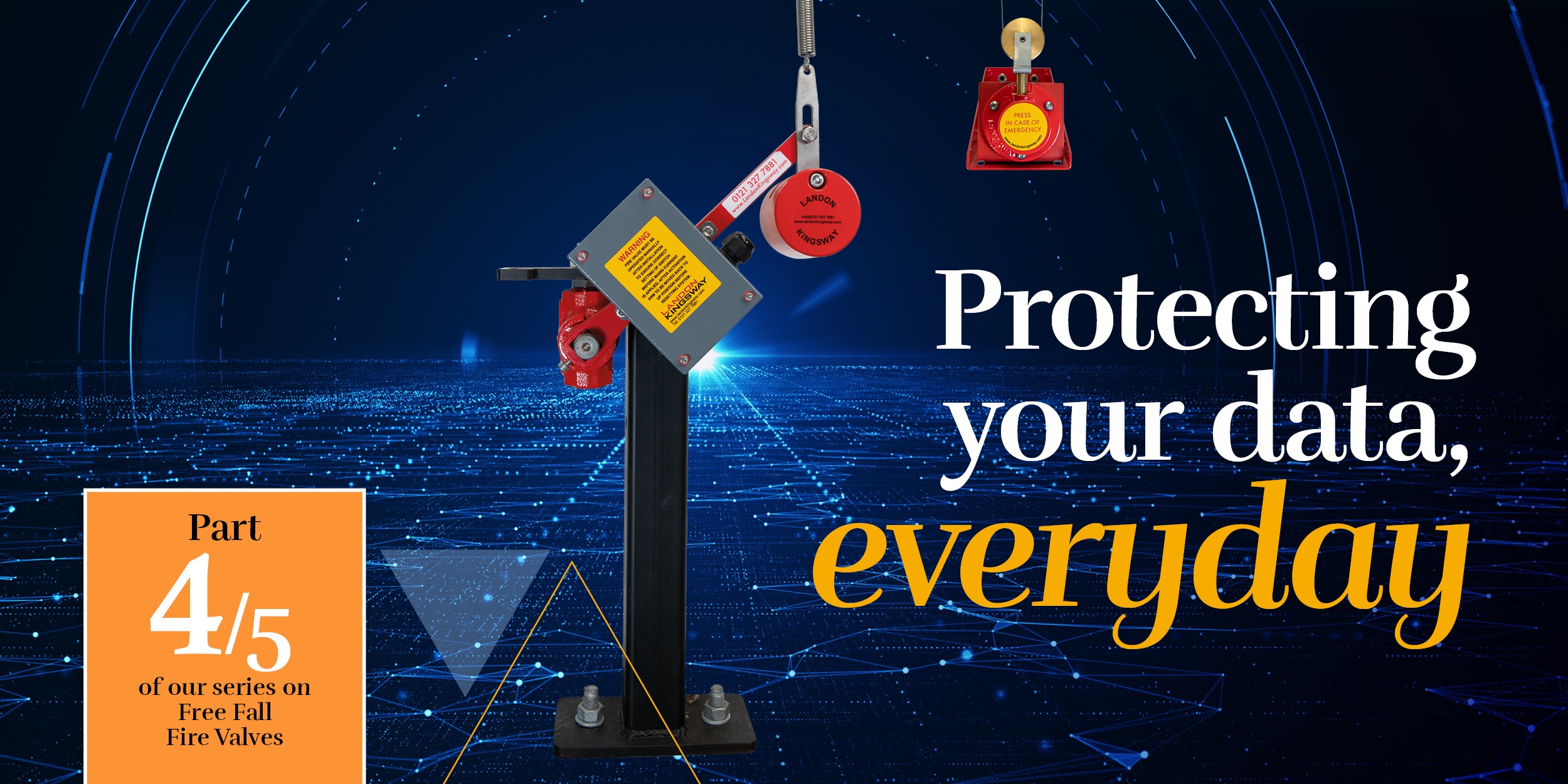 The free fall fire valve for data centres and generator systems Landon Kingsway free fall fire valve for data centres